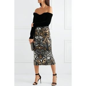 NWT Marchesa Notte Off Shoulder Sequin Dress 4